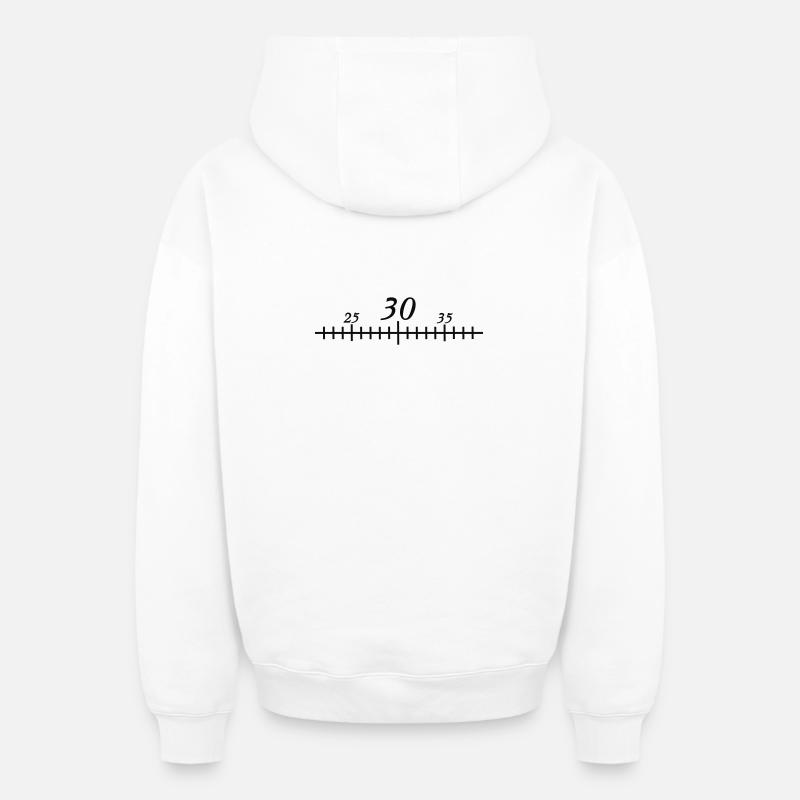30 Anniversaire - Sweat à capuche unisexe zippé oversize épais SPREAD - blanc