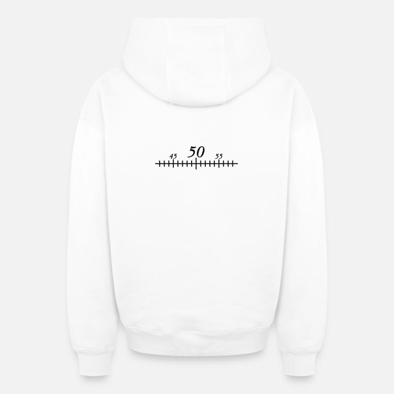 50 Anniversaire - Sweat à capuche unisexe zippé oversize épais SPREAD - blanc