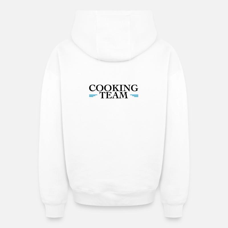 Cuisine d’équipe - Sweat à capuche unisexe zippé oversize épais SPREAD - blanc