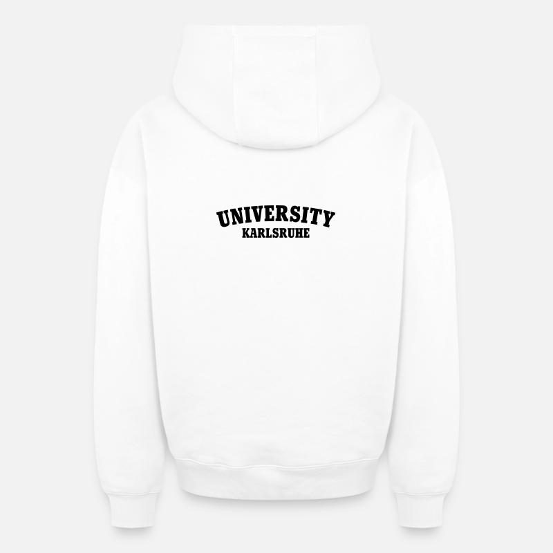 Université de Karlsruhe - Sweat à capuche unisexe zippé oversize épais SPREAD - blanc