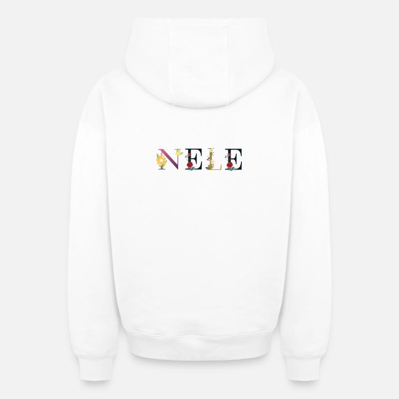 Nele - Sweat à capuche unisexe zippé oversize épais SPREAD - blanc