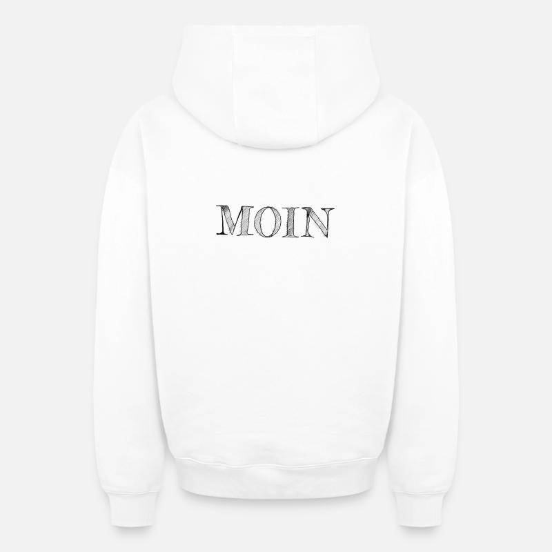 MOIN - Oversized Heavyweight Unisex Zip Hoodie - Weiß