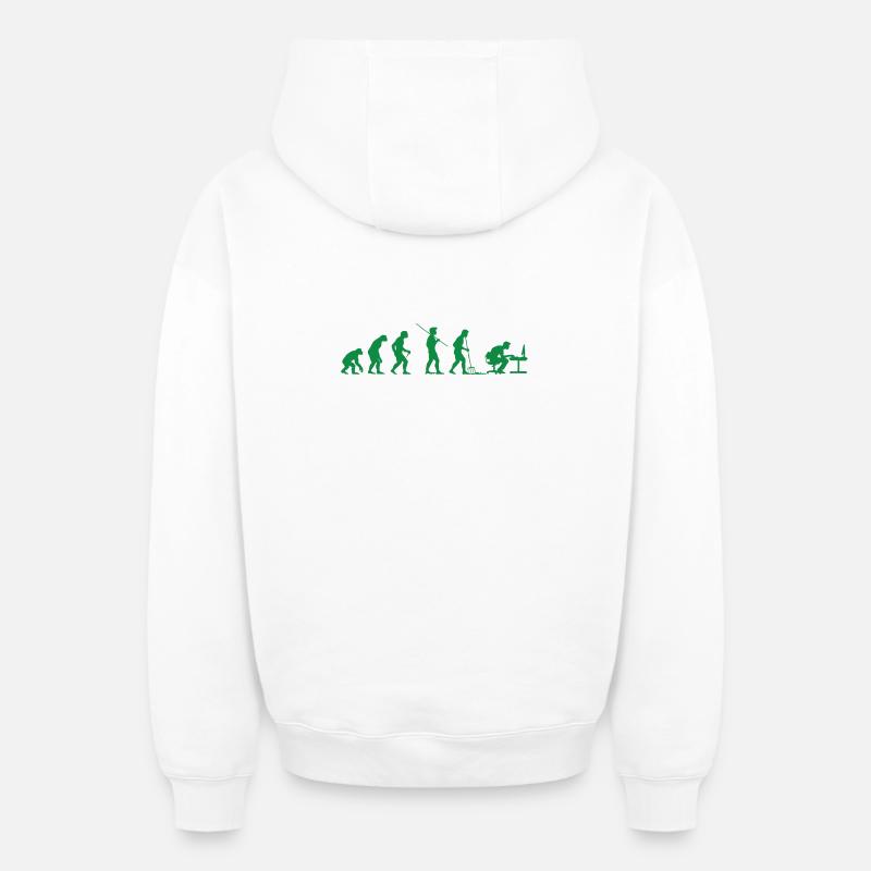 Programmierer Evolution Informatiker Entwickler - Oversized Heavyweight Unisex Zip Hoodie - Weiß