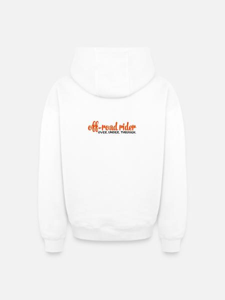 2541614 15137067 offroad - Sweat à capuche unisexe zippé oversize épais SPREAD - blanc