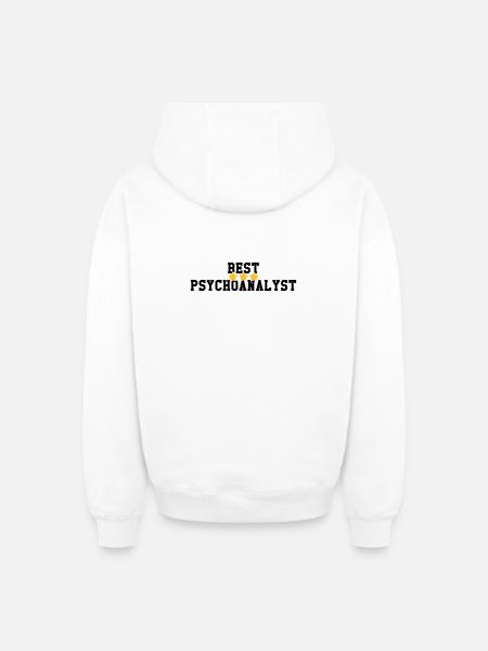 Psychoanalysis Psychoanalytiker Psychanalyse - Oversized Heavyweight Unisex Zip Hoodie - white