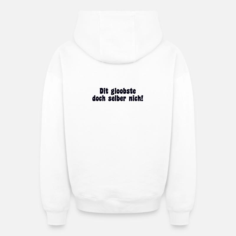 Berlin Spruch Dialekt Retro - Oversized Heavyweight Unisex Zip Hoodie - Weiß