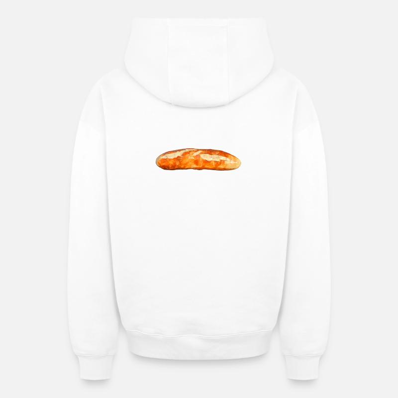 Bratwurst - Sweat à capuche unisexe zippé oversize épais SPREAD - blanc