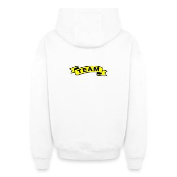 Team Banderole - Oversized Heavyweight Unisex Zip Hoodie - white - Back - AI Model Male 178 light (178cm)