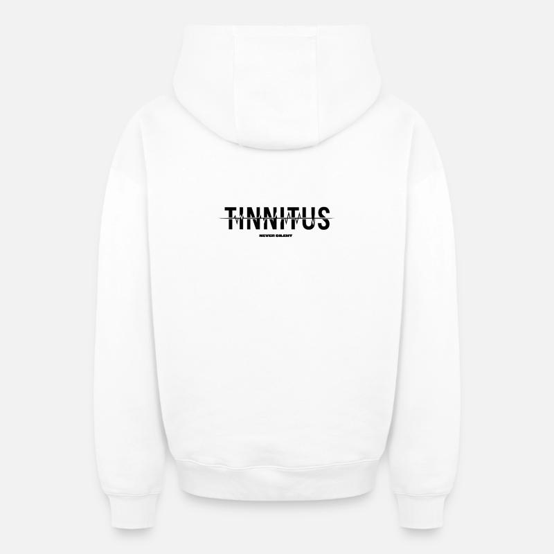 Acouphène - Sweat à capuche unisexe zippé oversize épais SPREAD - blanc