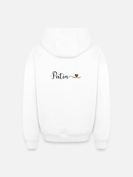 Patin - Oversized Heavyweight Unisex Zip Hoodie - Weiß
