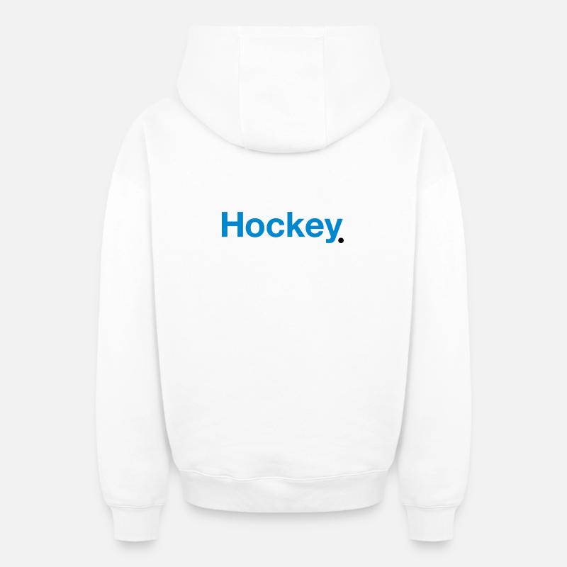 Hockey - Sweat à capuche unisexe zippé oversize épais SPREAD - blanc