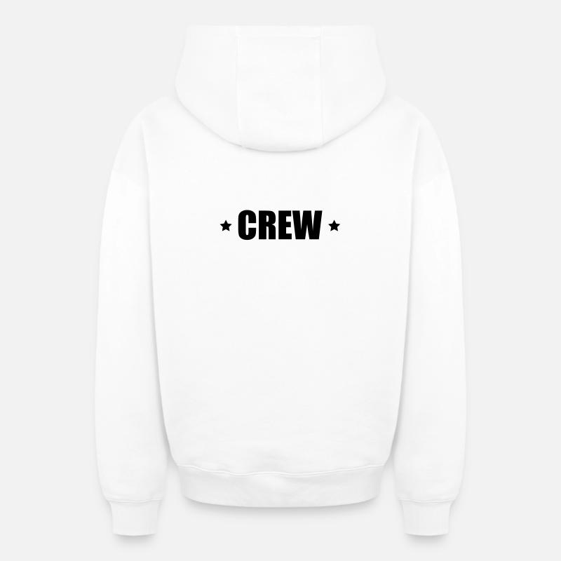 L'équipage d'un astérisque - Sweat à capuche unisexe zippé oversize épais SPREAD - blanc