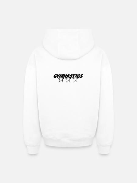 Gymnastics - Sweat à capuche unisexe zippé oversize épais SPREAD - blanc