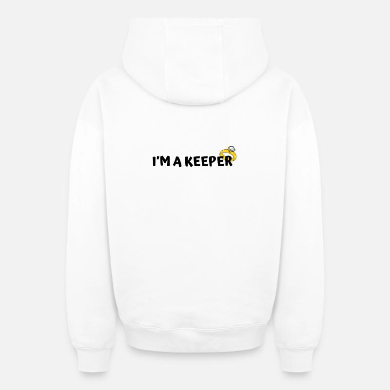 Conception de l’engagement - Sweat à capuche unisexe zippé oversize épais SPREAD - blanc