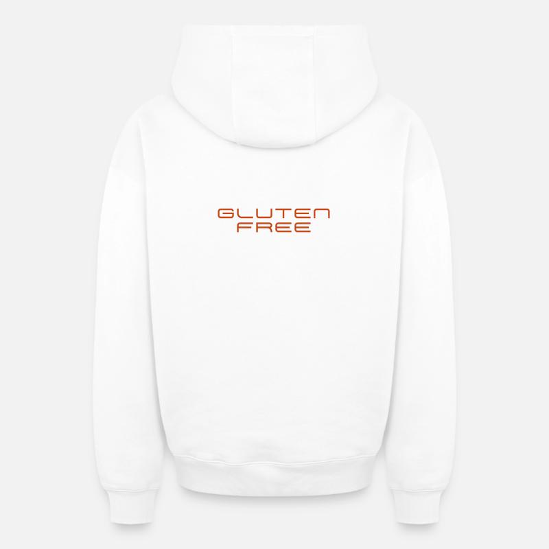 Gluten Free - Sweat à capuche unisexe zippé oversize épais SPREAD - blanc
