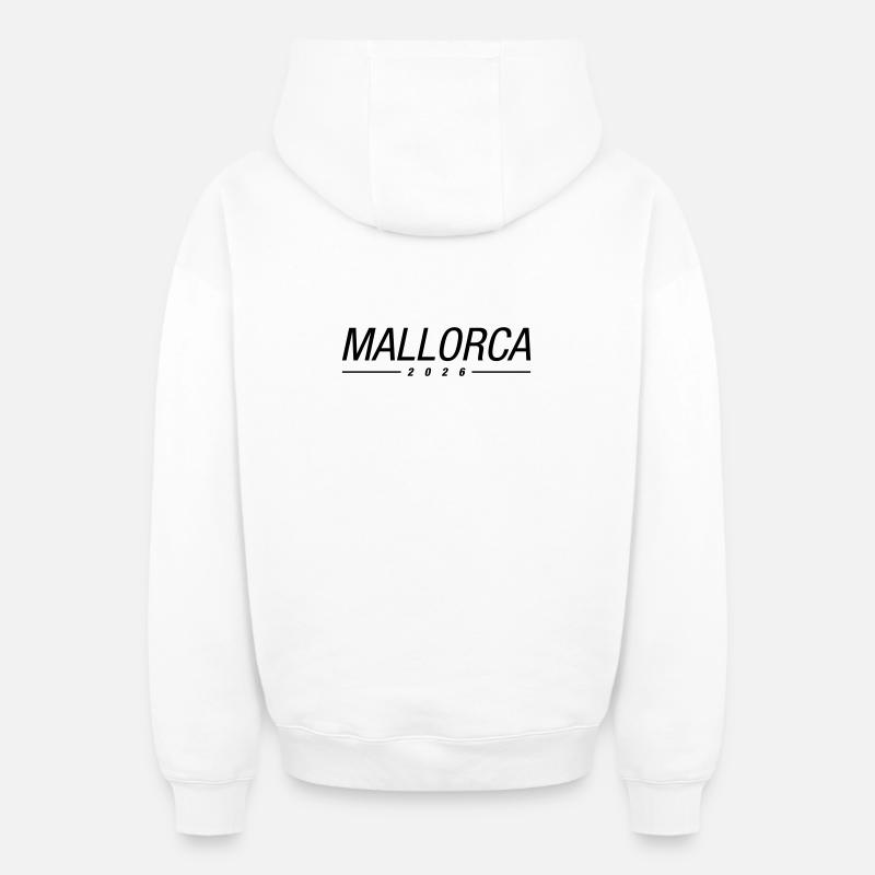 Mallorca 2026 - Oversized Heavyweight Unisex Zip Hoodie - Weiß