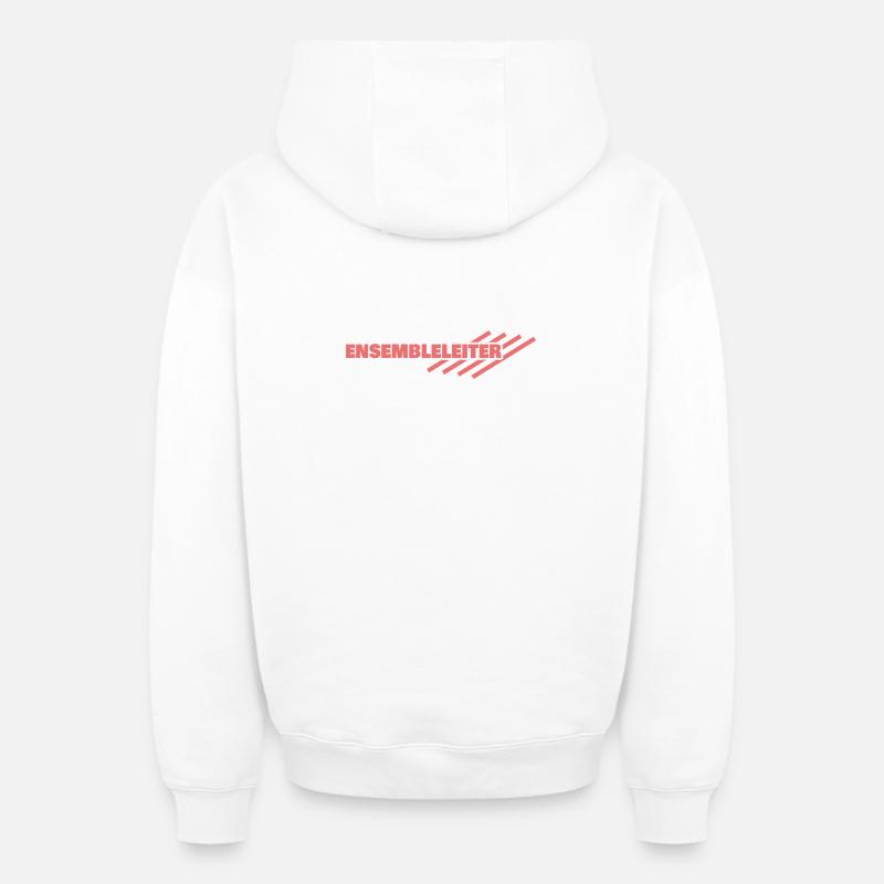 Cadeau pour chef d’ensemble - Sweat à capuche unisexe zippé oversize épais SPREAD - blanc