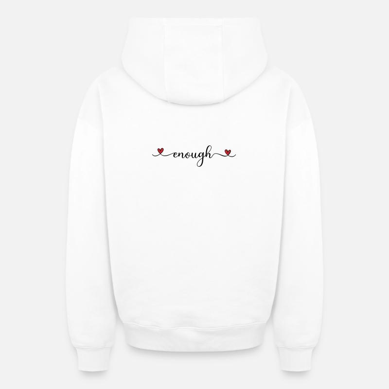 assez - Sweat à capuche unisexe zippé oversize épais SPREAD - blanc