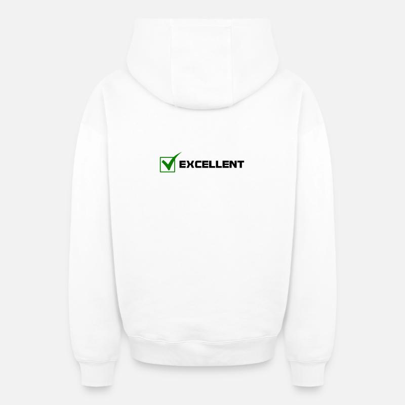 Excellente - Sweat à capuche unisexe zippé oversize épais SPREAD - blanc