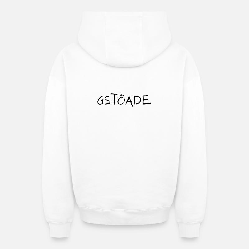 Gstöade - Sweat à capuche unisexe zippé oversize épais SPREAD - blanc
