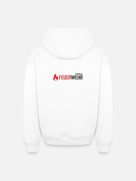 Feuerwehr - Oversized Heavyweight Unisex Zip Hoodie - Weiß