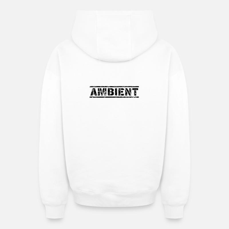 Ambiant - Sweat à capuche unisexe zippé oversize épais SPREAD - blanc