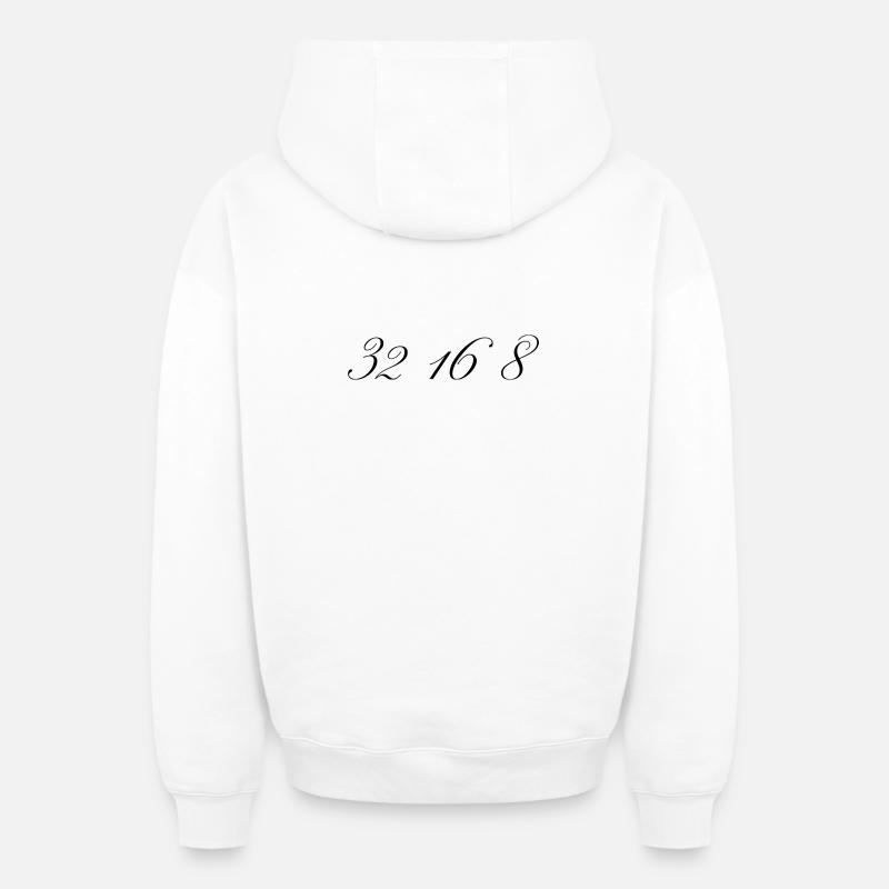 Initié - Sweat à capuche unisexe zippé oversize épais SPREAD - blanc
