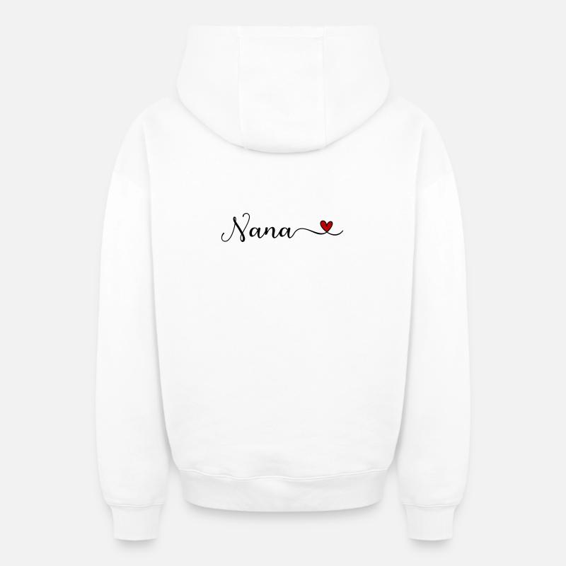 Mémé - Sweat à capuche unisexe zippé oversize épais SPREAD - blanc