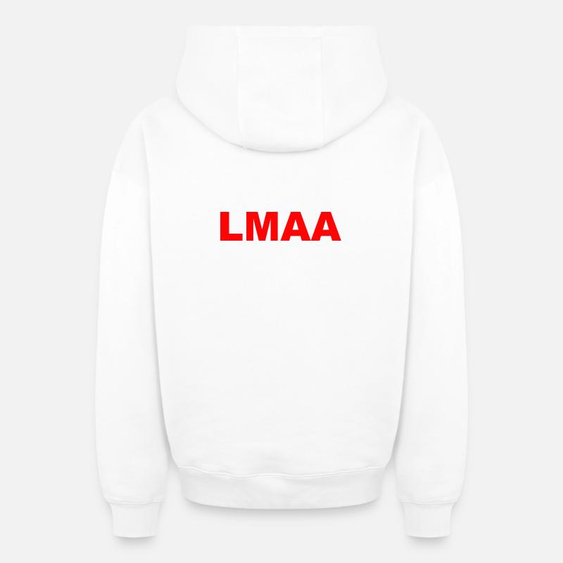LMAA - Sweat à capuche unisexe zippé oversize épais SPREAD - blanc