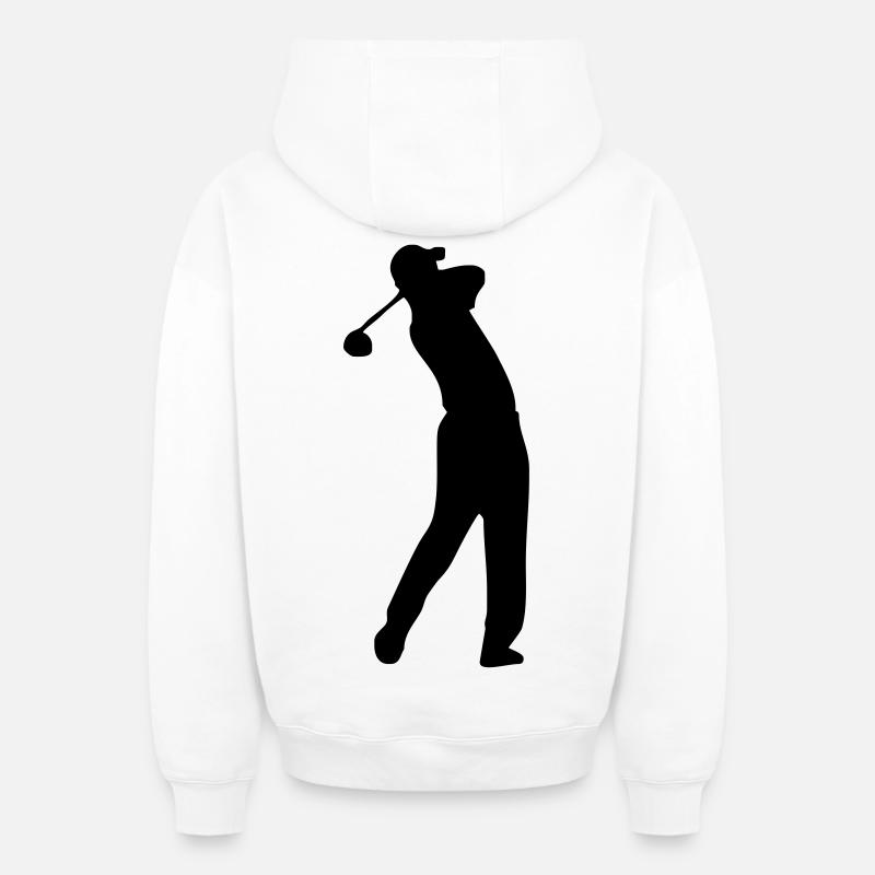 golf - Sweat à capuche unisexe zippé oversize épais SPREAD - blanc