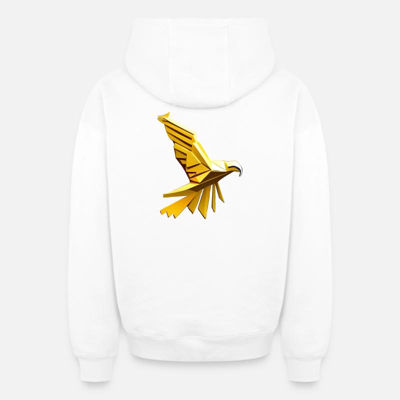 Aigle royal - Sweat à capuche unisexe zippé oversize épais SPREAD - blanc