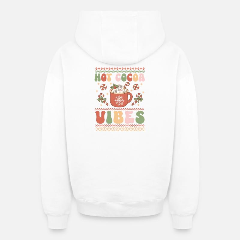 Hässlicher Weihnachtspullover - Oversized Heavyweight Unisex Zip Hoodie - Weiß