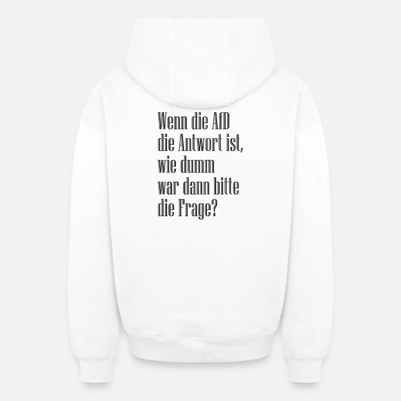Question - Sweat à capuche unisexe zippé oversize épais SPREAD - blanc
