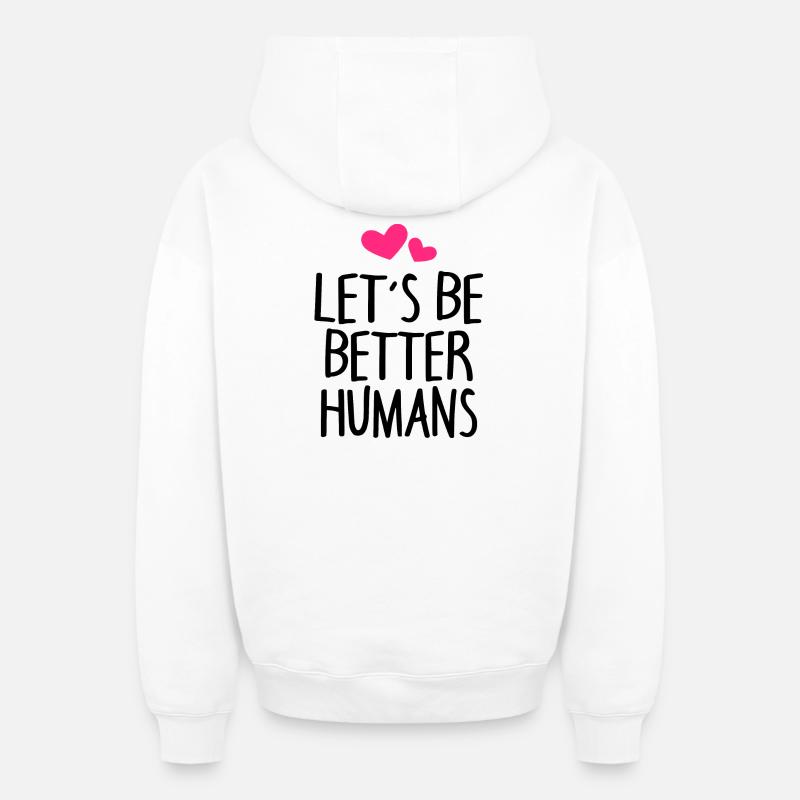 Homme Peuple Terre Dicton - Sweat à capuche unisexe zippé oversize épais SPREAD - blanc