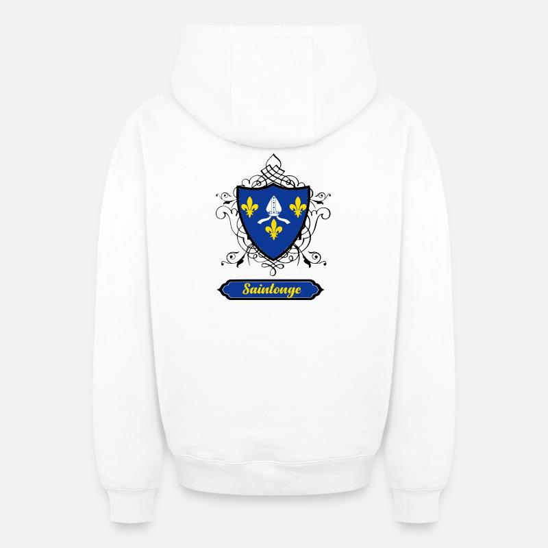 Saintonge - Sweat à capuche unisexe zippé oversize épais SPREAD - blanc