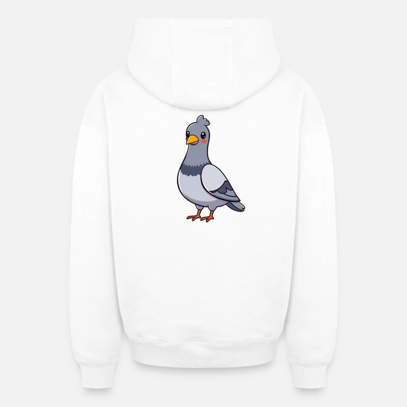 Colombe - Sweat à capuche unisexe zippé oversize épais SPREAD - blanc