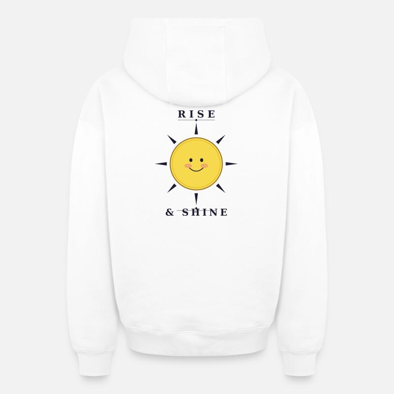 DEBOUT ET BRILLE - Sweat à capuche unisexe zippé oversize épais SPREAD - blanc