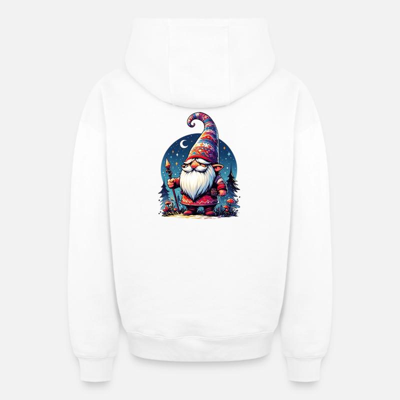 Elfe gobelin gnome - Sweat à capuche unisexe zippé oversize épais SPREAD - blanc