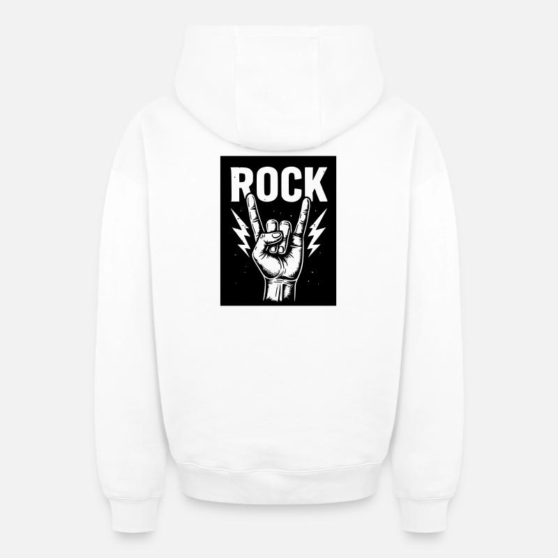 Lance-pierres - Sweat à capuche unisexe zippé oversize épais SPREAD - blanc