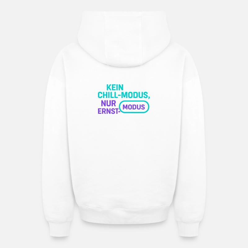 Mode Ernst Sans Chill - Sweat à capuche unisexe zippé oversize épais SPREAD - blanc