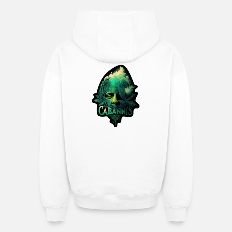Cabannis - Sweat à capuche unisexe zippé oversize épais SPREAD - blanc