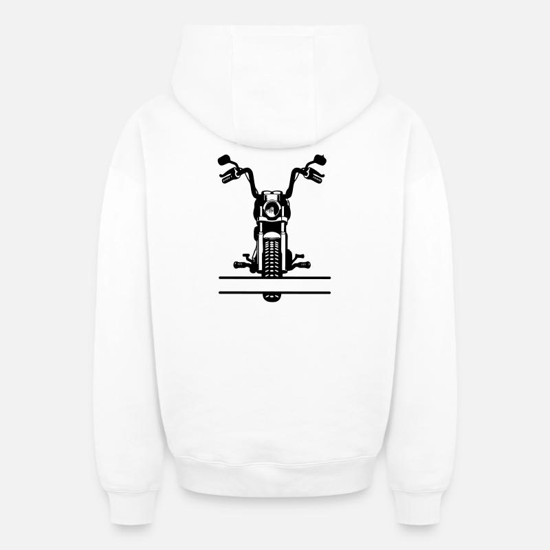 Hélicoptère de sport automobile - Sweat à capuche unisexe zippé oversize épais SPREAD - blanc