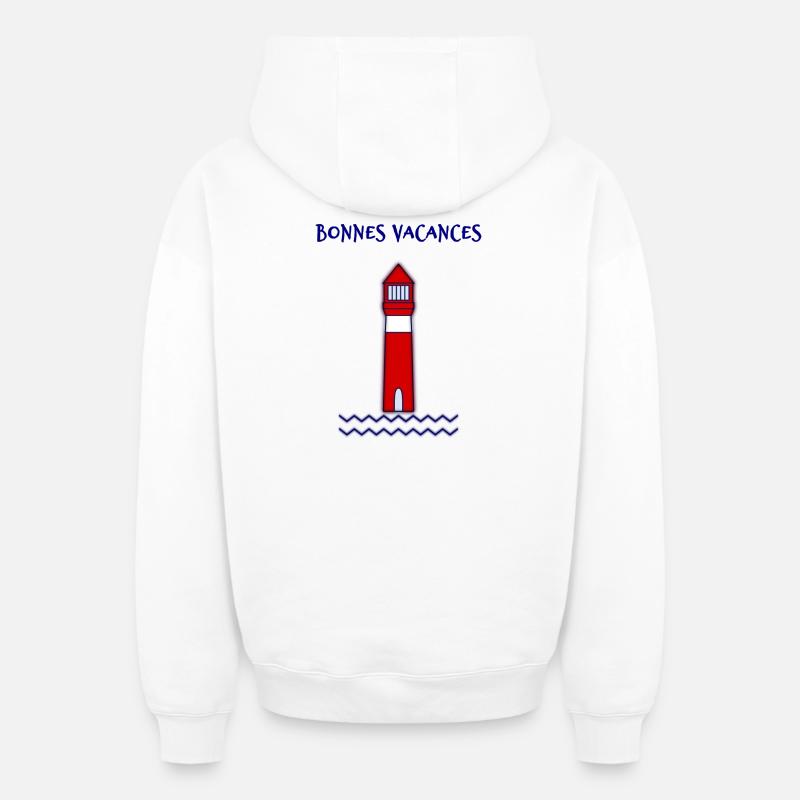MAITRE. MAÎTRESSE. MERCI. MERCI MAÎTRESSE - Sweat à capuche unisexe zippé oversize épais SPREAD - blanc