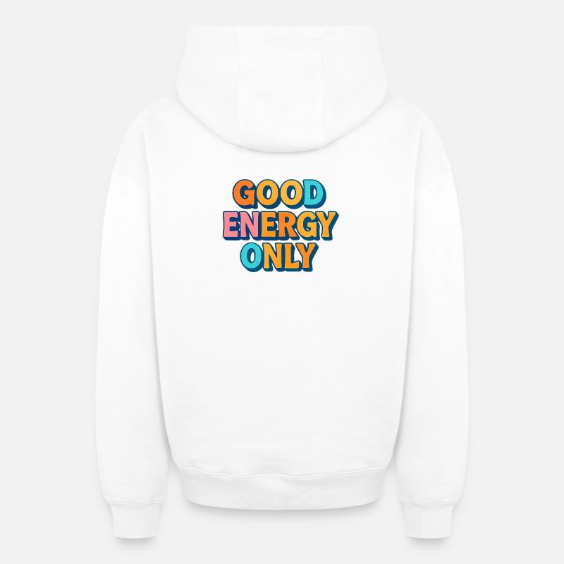 Bon - Sweat à capuche unisexe zippé oversize épais SPREAD - blanc