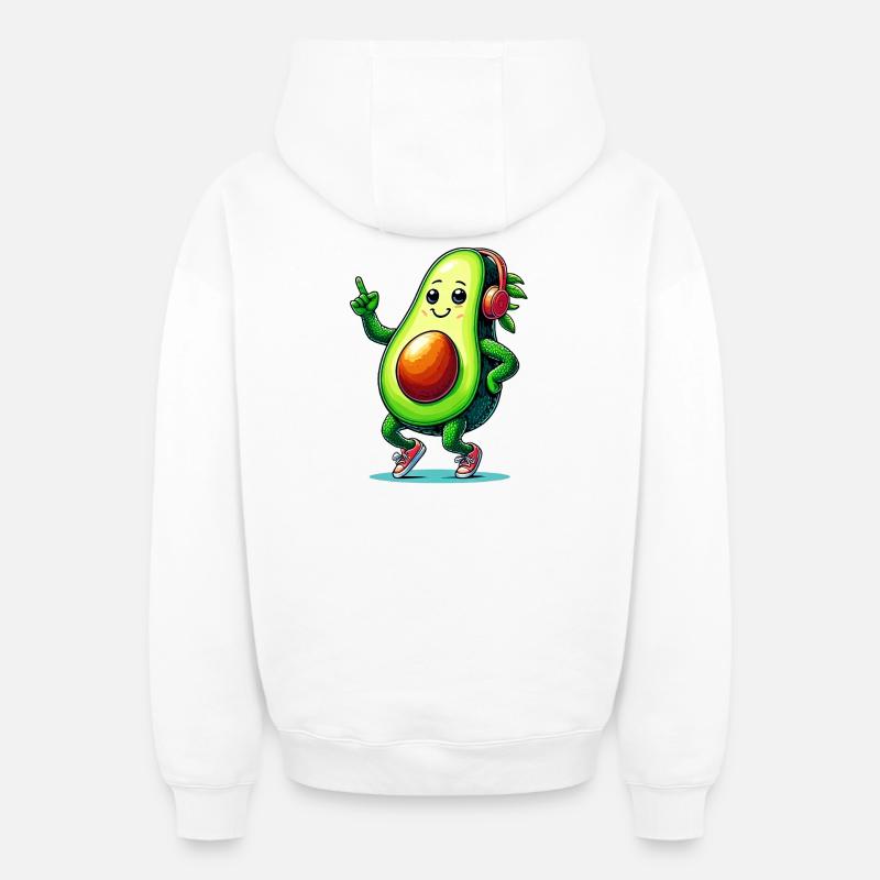 Balle d’avocat - Sweat à capuche unisexe zippé oversize épais SPREAD - blanc