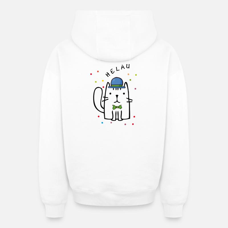 carnaval - Sweat à capuche unisexe zippé oversize épais SPREAD - blanc