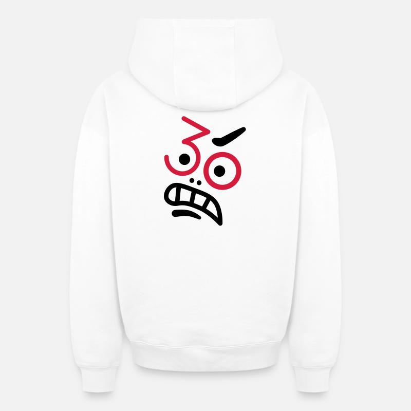 Ups, 30 ans! - Sweat à capuche unisexe zippé oversize épais SPREAD - blanc