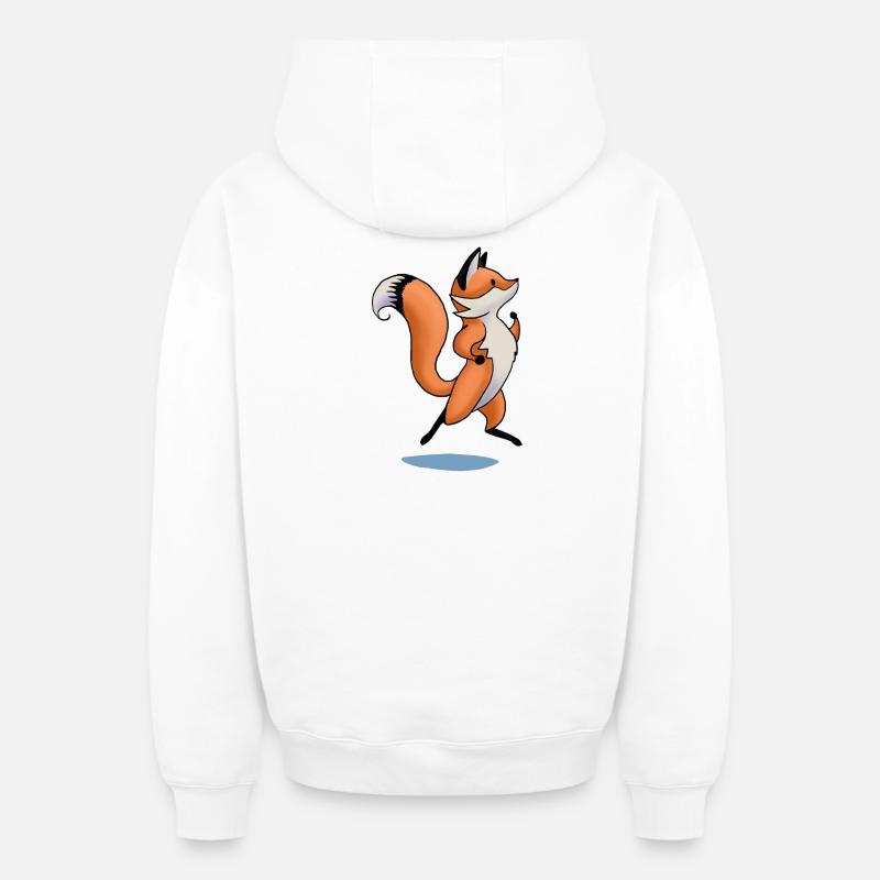Fotrot - Sweat à capuche unisexe zippé oversize épais SPREAD - blanc