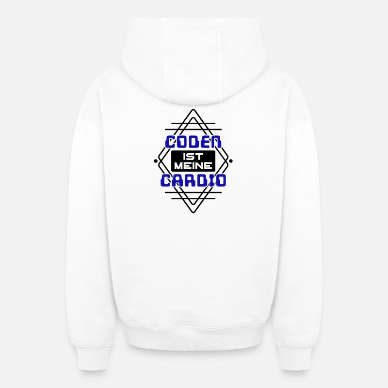 Softwareentwickler Developer Cooler Spruch Coden - Oversized Heavyweight Unisex Zip Hoodie - Weiß