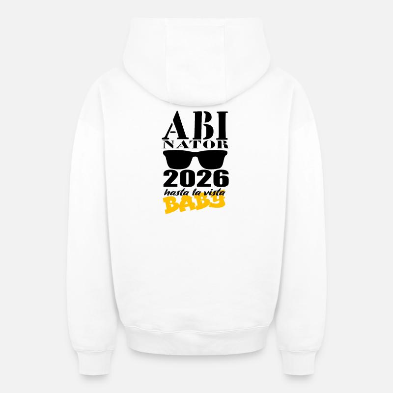 ABInator 2026 - Oversized Heavyweight Unisex Zip Hoodie - Weiß
